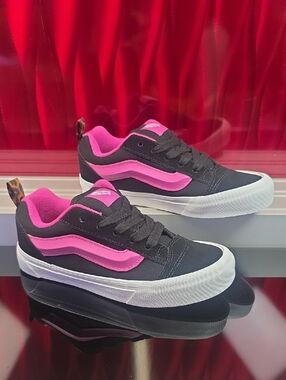 Vans Knu Skool Leopard Pop Black Pink Youth 5 New